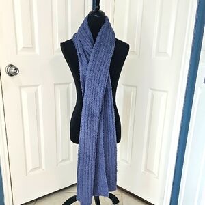 New Nordstrom Rack Solid Cozy Ribbed Textured Muffler Scarf Blue OS